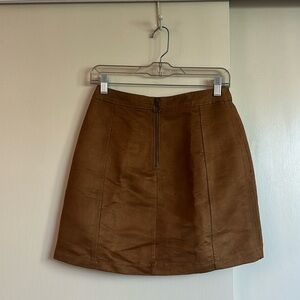 New Old Navy Suede Brown Mini Skirt